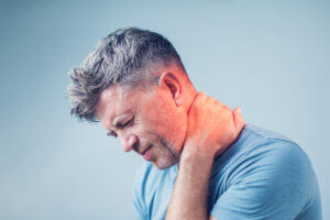 Man with neck pain