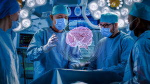 Neurosurgeons in the operation room
