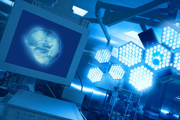 Modern equipment in the operating room of the hospital